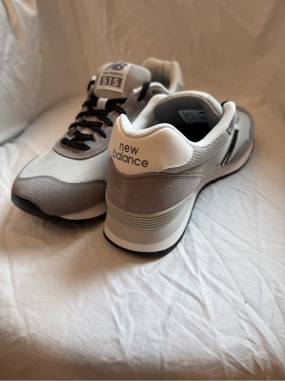 New Balance 515 Light Gray and White Sneakers